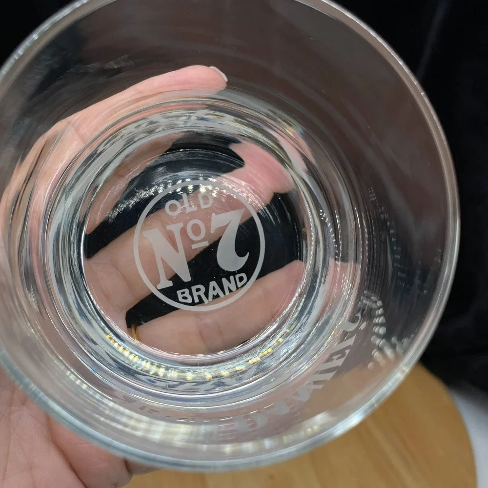 Jack Daniels Old No 7 Brand Lowball Whiskey Glass Clear Distillery Merchandise